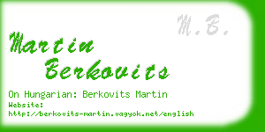 martin berkovits business card